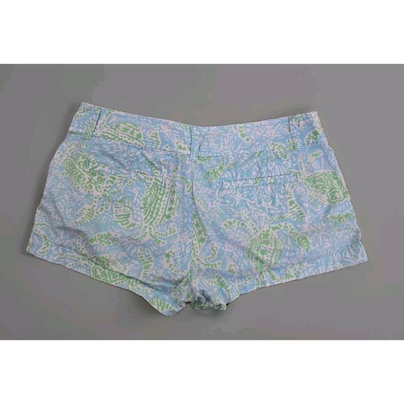 Lilly Pulitzer The Walsh Short Aqua Blue And Green Size 6 - Picture 2 of 5